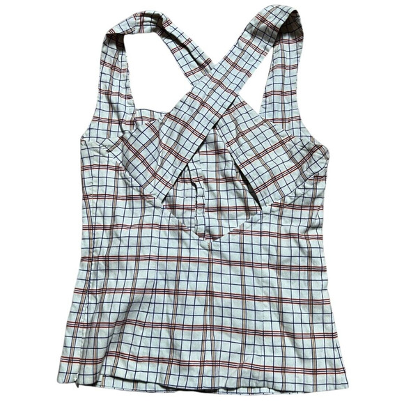 RTR 34 Women Summer Dress Plaid Design *Missing Button* - Picture 2 of 7